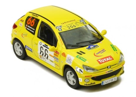 ixo models 1/43 (RAM698) Peugeot 206 XS #66 Rally Terre de Provence 2006