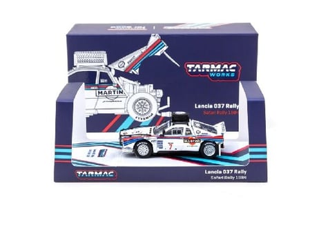 Tarmac Works 1/64 (T64P-TL002-84SAF07) Lancia 037 Rally Safari Rally 1984 #7