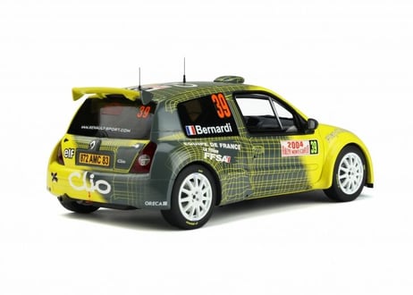 Otto mobile 1/18 (OT389) Renault Clio 2 Super 1600 yellow/grey #39 Rally Monte-Carlo 2004