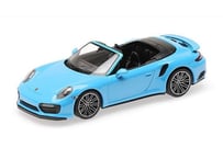 MINICHAMPS 1/43 (410 067182) Porsche 911 (991.2) Turbo S Cabriolet 2016 Miami Blue