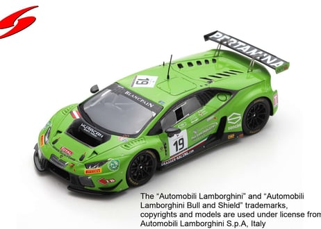 Spark 1/43 (SB286) LAMBORGHINI HURACAN GT3 #19 GRT GRASSER RACING TEAM 24H SPA 2016