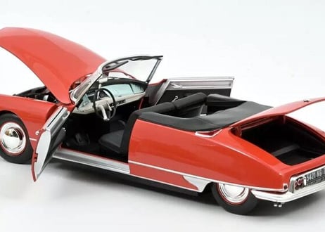 NOREV 1/18 (181599) Citroen DS 19 Convertible 1961 Corail Red