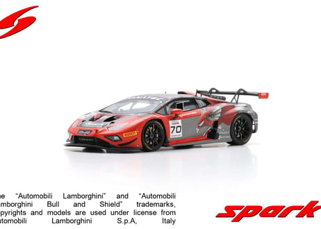 Spark 1/43(SB738)Lamborghini Huracan GT3EVO2#70 Crowdstrike Racing by Leipert Motorsport 24HSpa 2023