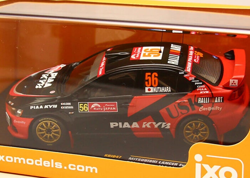1/43 Mitsubishi Lancer Evo.X 全日本ラリー選手権 ixo models 1/43 (KBI047) MITSUBISHI LANCER Evo