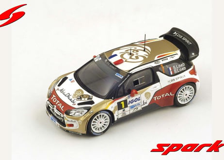 Spark 1/43 (SF081) Citroen DS3 WRC #1 Winner Rallye du Var 2014