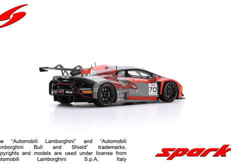 Spark 1/43(SB738)Lamborghini Huracan GT3EVO2#70 Crowdstrike Racing by Leipert Motorsport 24HSpa 2023