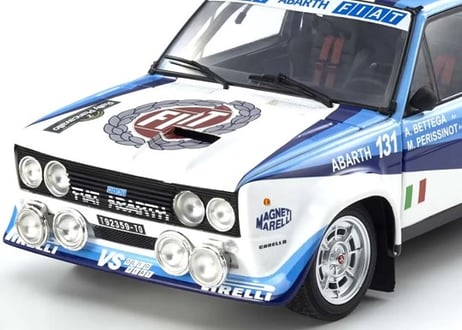 KYOSHO 1/18 (KS08376F) Fiat 131 Abarth #2 Rally Piancavallo 1981