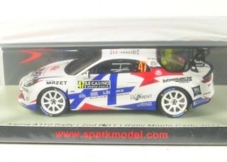 Spark 1/43 (S6581) Alpine A110 Rally #47 (2nd RGT) Rally MonteCarlo 2021