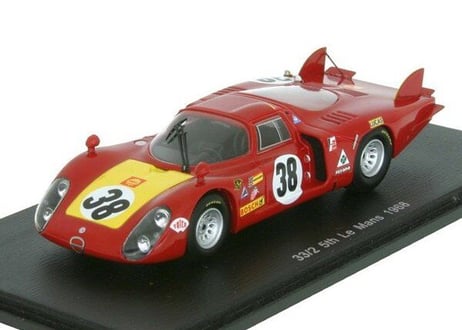 Spark 1/43 (S4367) Alfa Romeo Tipo 33/2 #38 5th Le Mans 1968