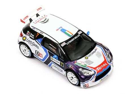 ixo models 1/43  (RAM652) CITROEN DS3 R5 #7 Rallye du Condroz  Huy 2016