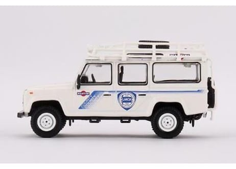 MINI GT 1/64 (MGT00558-L) Land Rover Defender 110 Rally Safari Martini racing Support vehicle