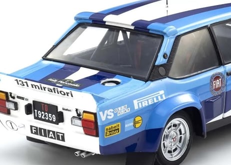 KYOSHO 1/18 (KS08376F) Fiat 131 Abarth #2 Rally Piancavallo 1981