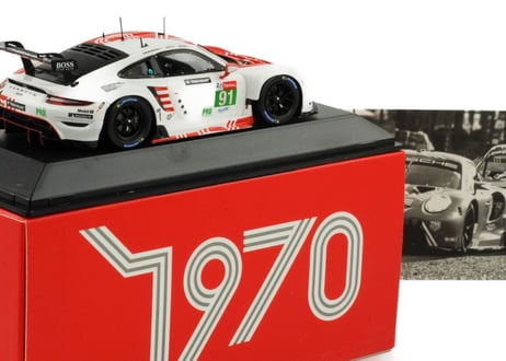Spark 1/43  (WAP0209010MLEM) Porsche 911 Rsr 24H Le Mans 2020 #91 Red / White