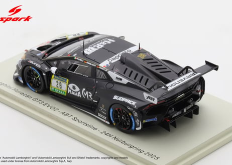 Spark 1/43 (SG1008) Lamborghini Huracan GT3 EVO2 #28 ABT Sportsline 24H Nurburgring 2025