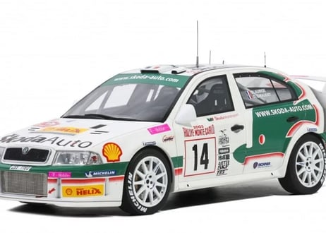 Otto mobile 1/18 (OT431) Skoda Octavia WRC #14 Rally Automobile Monte-Carlo 2003