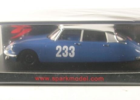 Spark 1/43 (S5531) Citroen DS19 #233 2nd Rally MonteCarlo 1963