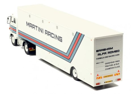 Ixo models 1/43 (TTR018) VOLVO F88 - RACING TRANSPORTER “MARTINI RACING”