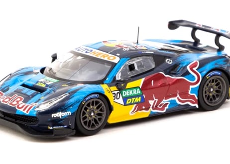 Tarmac Works × ixo models 1/64 (T64-072-21DTM30) Ferrari 488 GT3 DTM 2021 Monza #30 Race 1 Winner