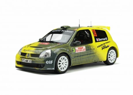 Otto mobile 1/18 (OT389) Renault Clio 2 Super 1600 yellow/grey #39 Rally Monte-Carlo 2004