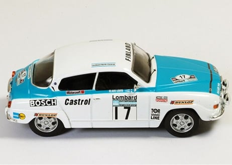 ixo models 1/43 (RAC233) SAAB 96 V4 #17 RAC RALLY 1974