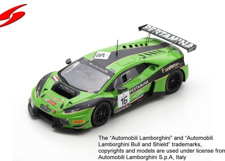 Spark 1/43 (SB285) LAMBORGHINI HURACAN GT3 #16 GRT GRASSER RACING TEAM 24H SPA 2016
