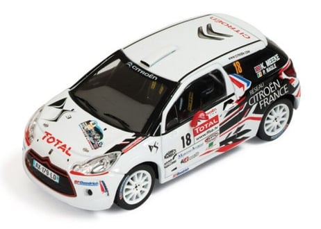 ixo models 1/43 (RAM458) Citroen DS3 R3 #18 Rally Mont-Blanc Morzine 2010