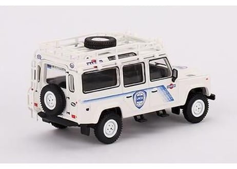 MINI GT 1/64 (MGT00558-L) Land Rover Defender 110 Rally Safari Martini racing Support vehicle
