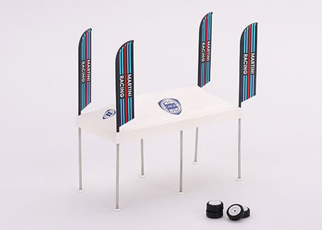 MINI GT 1/64 (MGTAC16) パドックサービス マルティーニレーシング テントセット