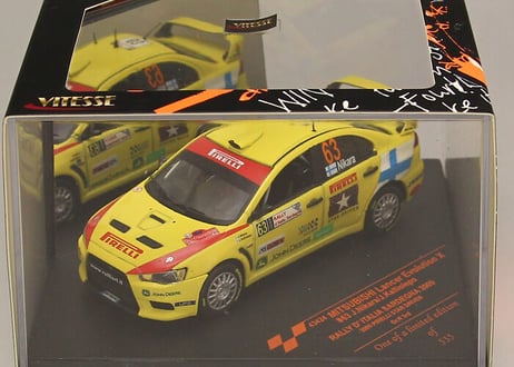 VITESSE 1/43 (43424) MITSUBISHI LANCER EVOLUTION X #63 2009 3rd Gr.N RALLY D'ITALIA SARDEGNA