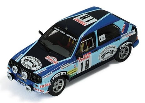 ixo models 1/43 (RAC127) Citroen Visa Chrono #18 Tour De Corse 1983