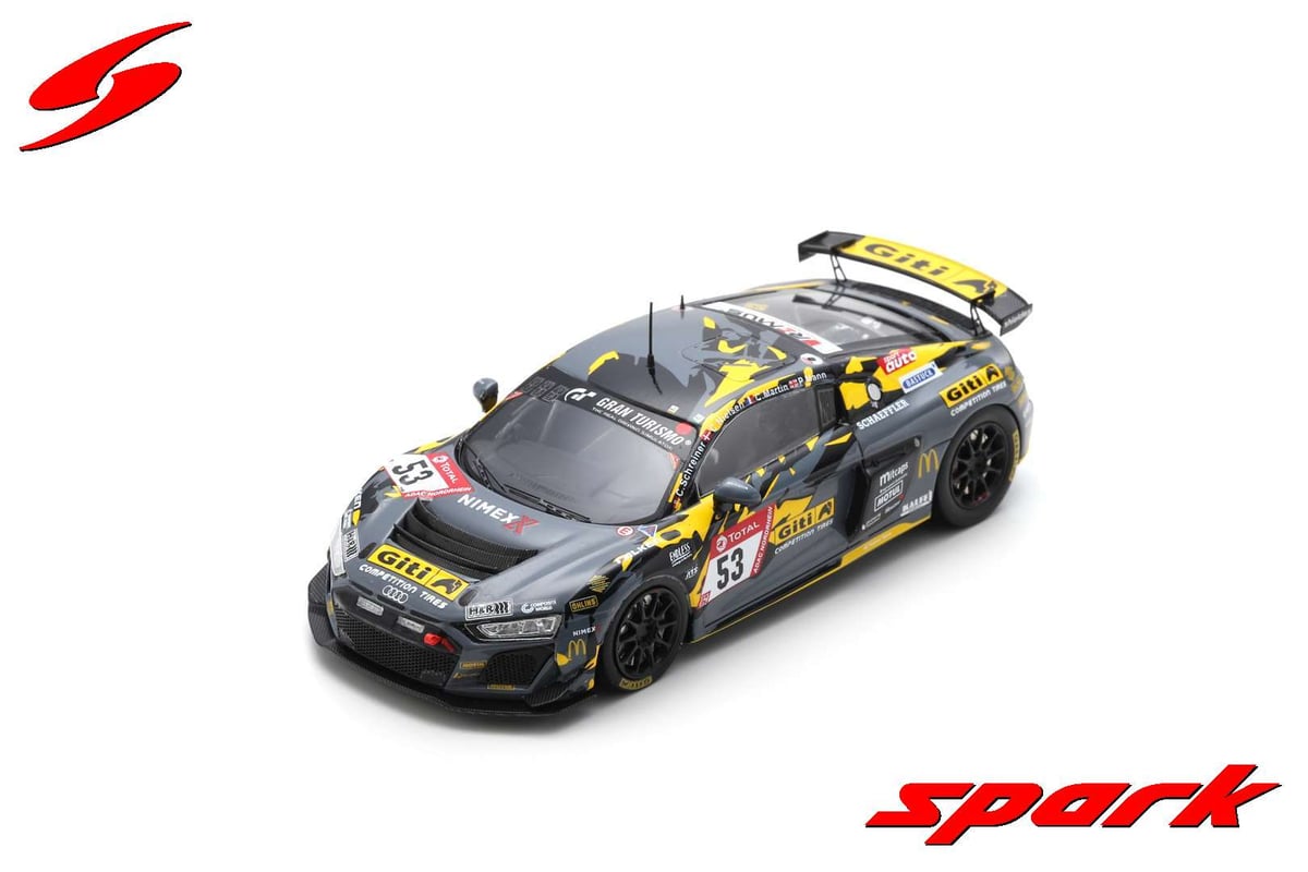 Spark Audi R8 lms 2018年スパ24時間レース 1/43 Spark Model】 1/43スケール ミニカー 【Audi R8 LMS GT3 2018