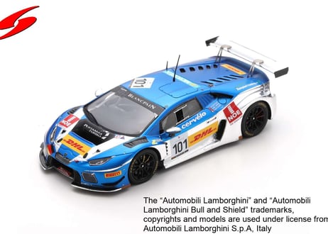 Spark 1/43 (SB292) LAMBORGHINI HURACAN GT3 #101 ATTEMPTO RACING 24H SPA 2016