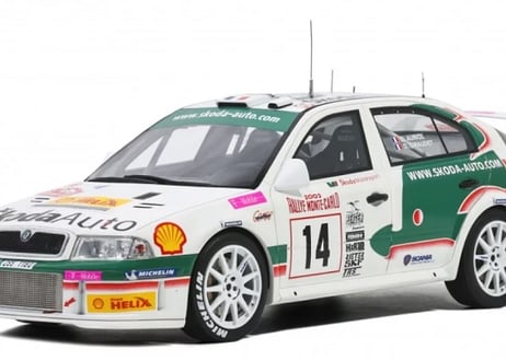 Otto mobile 1/18 (OT431) Skoda Octavia WRC #14 Rally Automobile Monte-Carlo 2003