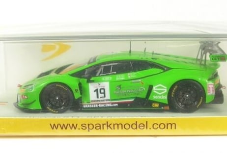 Spark 1/43 (SB286) LAMBORGHINI HURACAN GT3 #19 GRT GRASSER RACING TEAM 24H SPA 2016