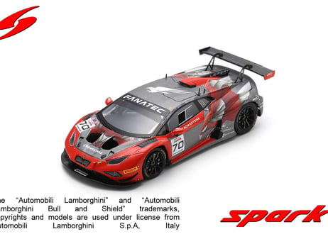 Spark 1/43(SB738)Lamborghini Huracan GT3EVO2#70 Crowdstrike Racing by Leipert Motorsport 24HSpa 2023