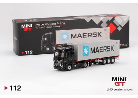MINI GT 1/64 (MGT00112-R) Mercedes-Benz Actros With 40 Ft Container