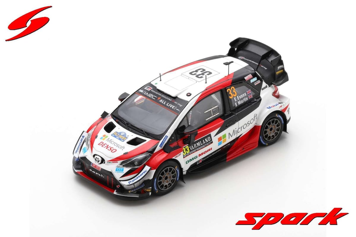 Spark 1/43 (S6568) TOYOTA YARIS WRC TOYOTA GAZOO RACING WRT #33 WINNER  RALLY SWEDEN 2020