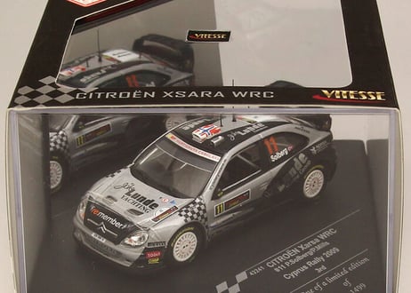 VITESSE 1/43 (43241) CITROEN XSARA WRC #11 P.Solberg/P.Mills 3rd Cyprus Rally 2009