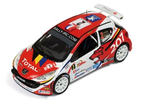 ixo models 1/43 (RAM348) PEUGEOT 207 S2000 #2 WINNER RALLY MADEIRA 2008 (2008 IRC CHAMPION)