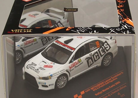 VITESSE 1/43 (43423) MITSUBISHI LANCER EVOLUTION X #19 Rallye Monte Carlo 2009