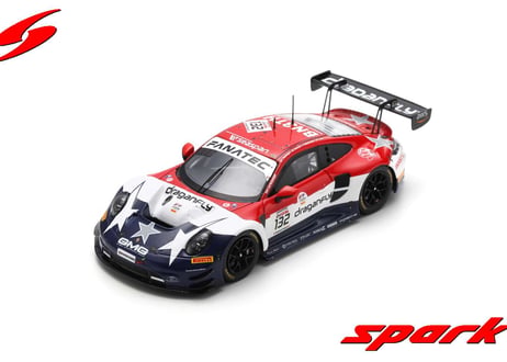 Spark 1/43(SB744)Porsche 911 GT3 R (992) #132 GMG Racing by Car Collection Motorsport 24H Spa 2023