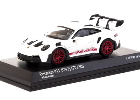 Minichamps × Tarmac Works 1/64 (T64MC-005-WR) Porsche 911 GT3 RS White/Red