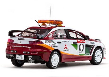 VITESSE 1/43 (43442) MITSUBISHI LANCER EVOLUTION X #00 H.Miyoshi/S.Hayashi Rally Japan 2008 Zero Car