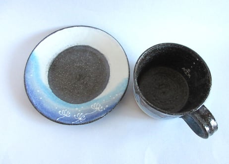 奥田茜　猫のコーヒーカップA＊お魚と猫