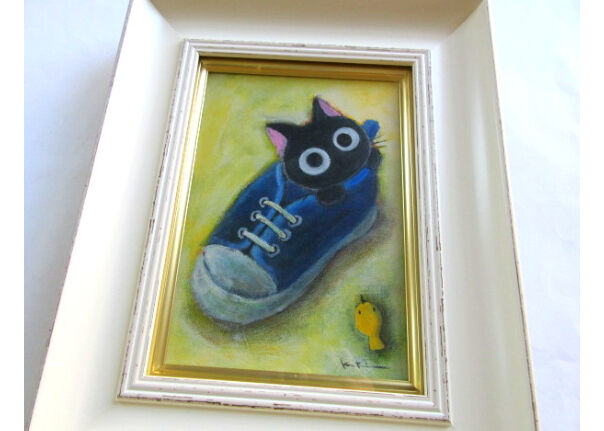 かつきかずお 額装絵画 2023新作＊くつ＊ | コーヒー豆と雑貨の
