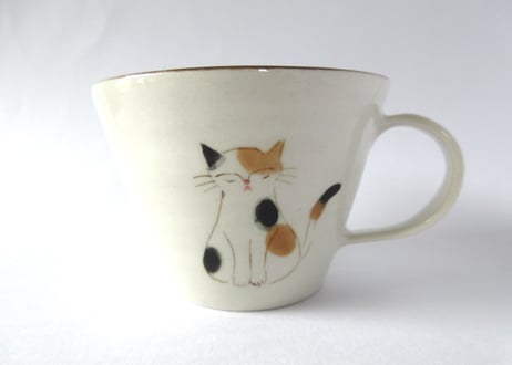 ヒロロ工房　ちいさなマグカップ ミケ猫とハチワレ猫