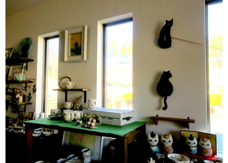 猫の壁掛け時計＊黒猫