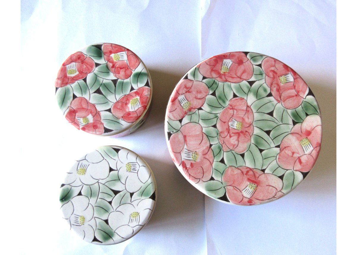 中川守雄 白椿の蓋物 | コーヒー豆と雑貨の店 豆ねこ