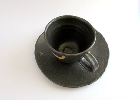 桃窯　猫のコーヒーカップB