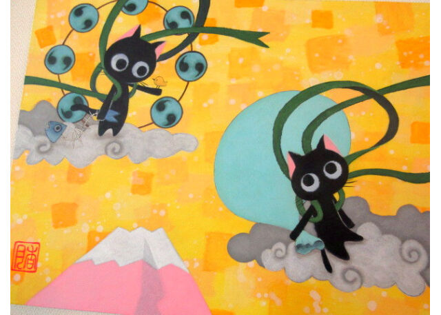 井上覚造、ネコのいる風景、超希少額装用画版、新品額装付 Yahoo!オークション - 桜井 悦 【猫とココちゃん】 希少画集画